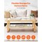 45-Inch Rectangle Rattan Coffee Table with Tempered Glass Top and One Open Storage Shelf
